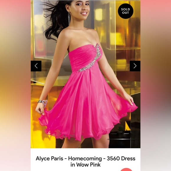 NWT Alyce Paris Semi Formal Party Dress WOW 💕PINK💕-Sold Out in Stores & Online - Picture 1 of 9